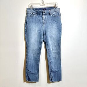 NYDJ Slim Straight Lift Tuck‎ Technology Jeans Women's Size 12 Medium Wash Denim